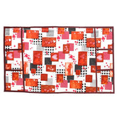 Kuber Industries Hearts Design 3 Pieces PVC Fridge Mats,2 Piece Handle Cover and 1 Piece Fridge Top Cover (Maroon) CTKTC33684